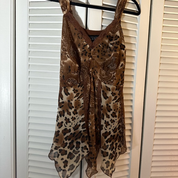 Elegant Brown Leopard Print Camisole - Picture 9 of 9